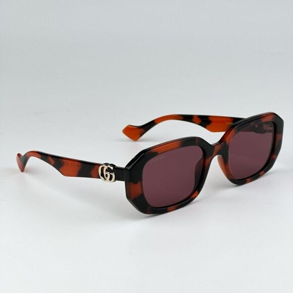 NEW Gucci GG1535S 005 Orange Havana Violet Women Geometric Sunglasses GG 1535S main image 7